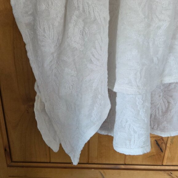 Chico's Sz S/M Embroidered Poncho Style Hi/Lo Boho Blouse - Picture 7 of 11